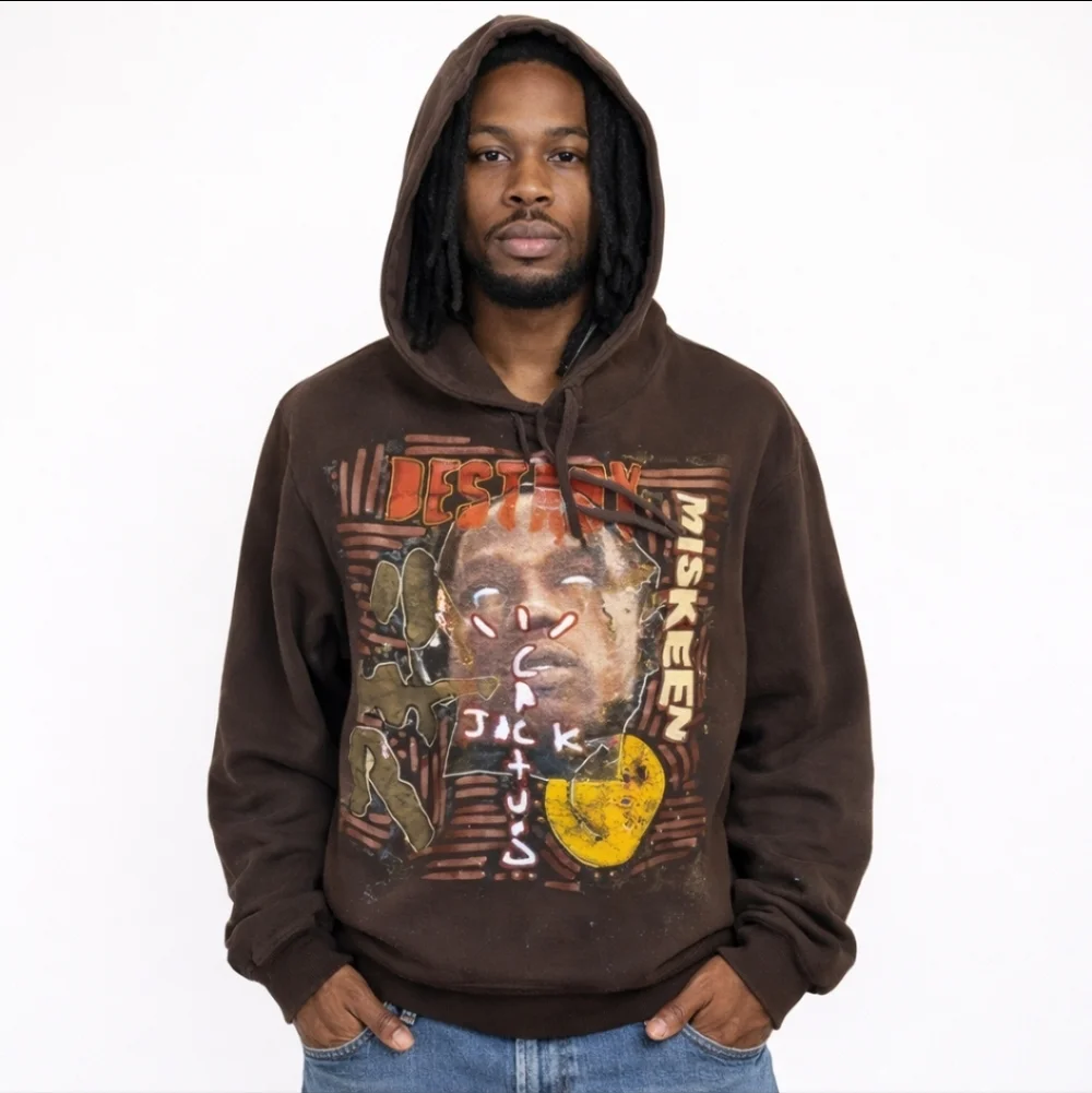 PHNTM Travis Scott Cactus Jack Thrashed crop fleece hoodie dope graphics Unisex